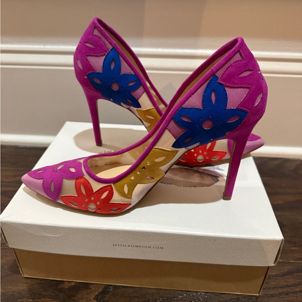 Jessica Simpson Pink Floral Heels